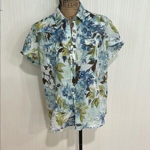 Ariat Blue and Green Floral Women's Blouse
